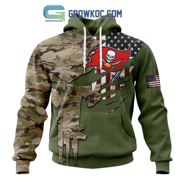 Tampa Bay Buccaneers Personalized Veterans Camo Hoodie Shirt