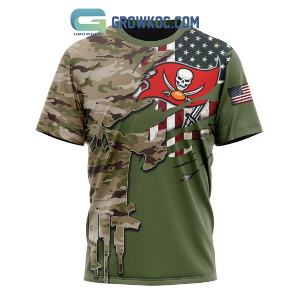 Tampa Bay Buccaneers Personalized Veterans Camo Hoodie Shirt