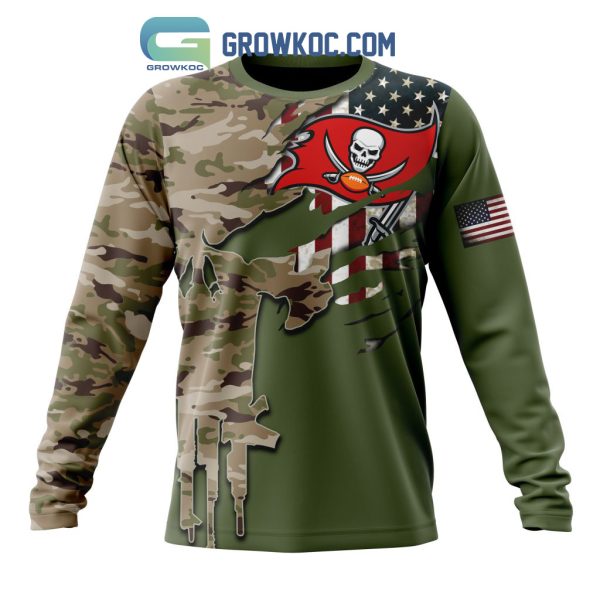 Tampa Bay Buccaneers Personalized Veterans Camo Hoodie Shirt