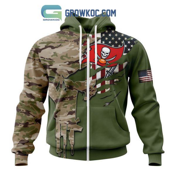 Tampa Bay Buccaneers Personalized Veterans Camo Hoodie Shirt