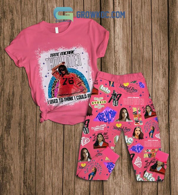 Tate Mcrae Think Later I Could Fly Fleece Pajamas set