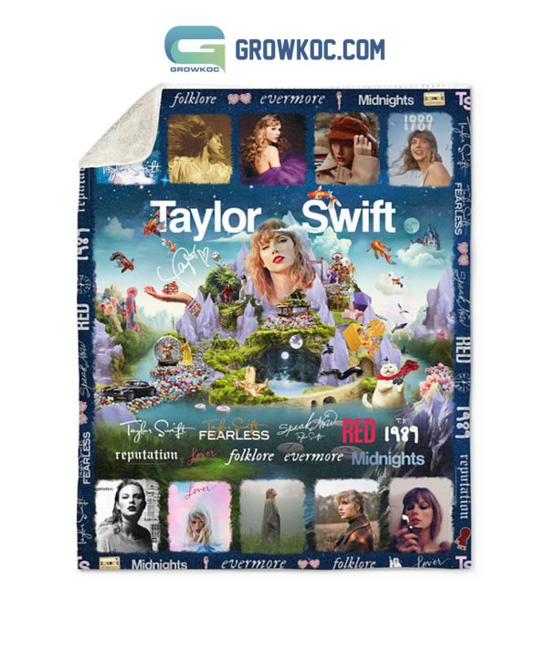 Taylor Swift 10 Albums Collection Fleece Blanket Quilt