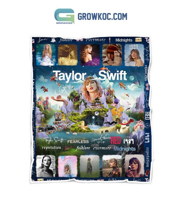 Taylor Swift 10 Albums Collection Fleece Blanket Quilt