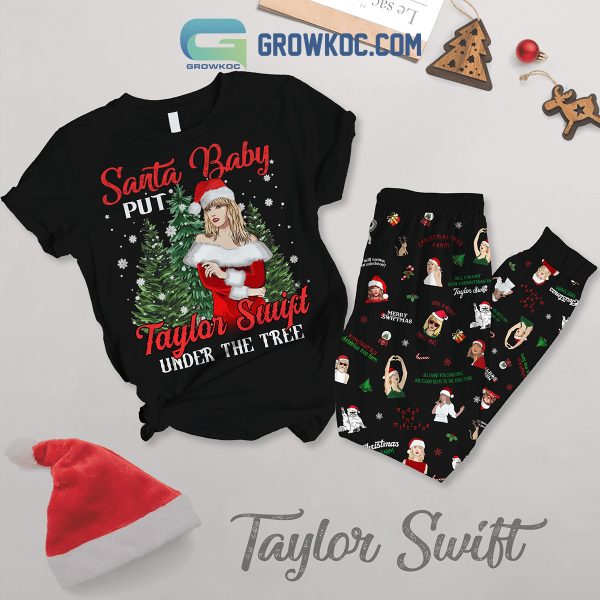 Taylor Swift Merry Swiftmas Cat Mother Christmas Fleece Pajamas Set