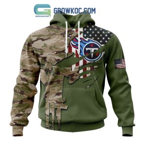 Tennessee Titans Personalized Veterans Camo Hoodie Shirt