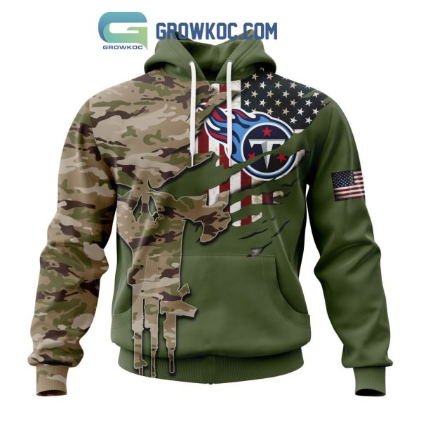Tennessee Titans Personalized Veterans Camo Hoodie Shirt
