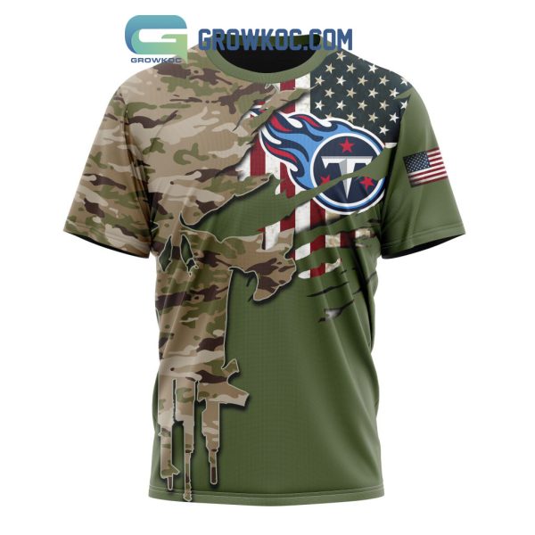 Tennessee Titans Personalized Veterans Camo Hoodie Shirt