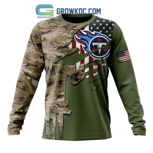 Tennessee Titans Personalized Veterans Camo Hoodie Shirt