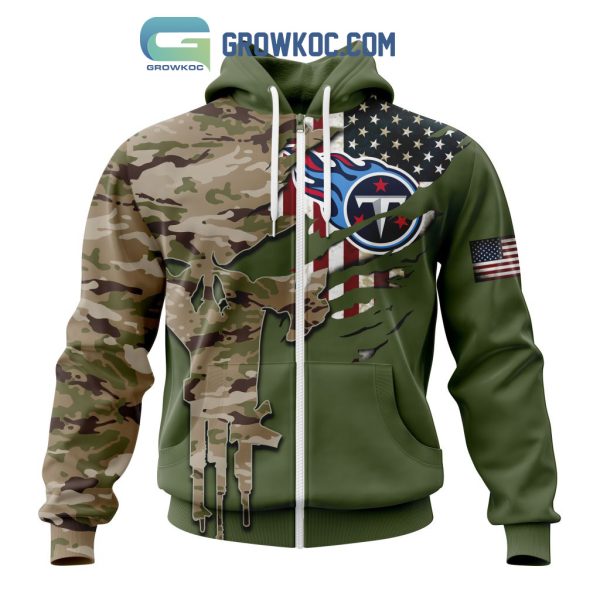 Tennessee Titans Personalized Veterans Camo Hoodie Shirt