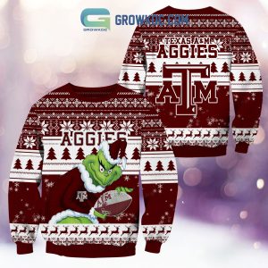 Texas A&M Aggies Grinch NCAA Christmas Ugly Sweater