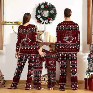 Texas A&M Aggies NCAA Team Christmas Personalized Long Sleeve Pajamas Set