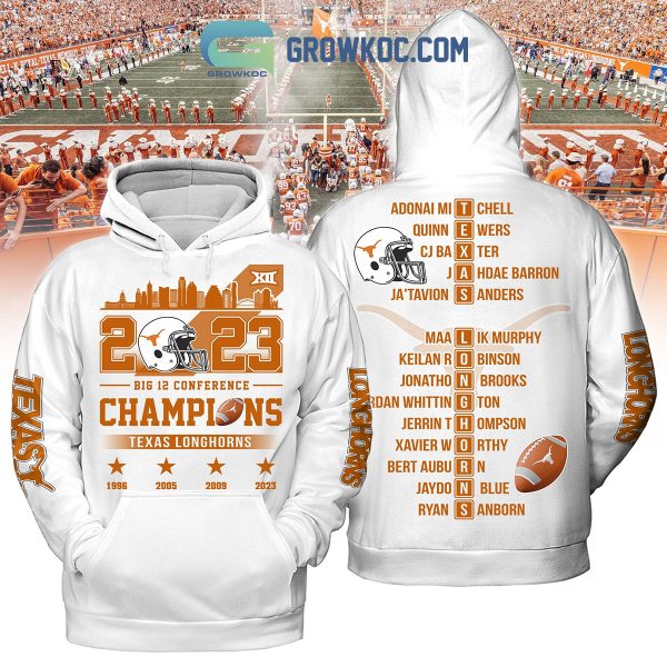 Texas Longhorns 2023 Big 12 City Horizon Hoodie Shirts White Version