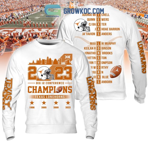 Texas Longhorns 2023 Big 12 City Horizon Hoodie Shirts White Version