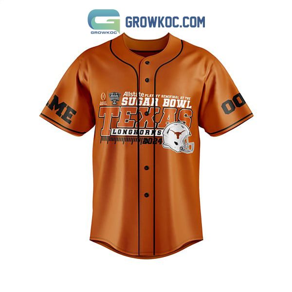 Texas Longhorns Embrace The Hate Personalized Baseball Jersey