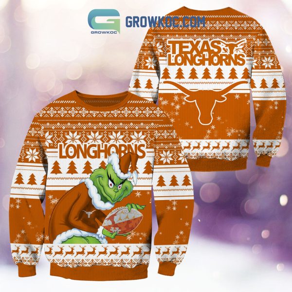 Texas Longhorns Grinch NCAA Christmas Ugly Sweater