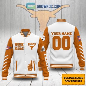 Texas Longhorns Hook’em Horns Personalized Baseball Jacket