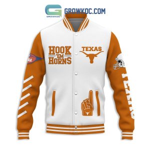 Texas Longhorns Hook’em Horns Personalized Baseball Jacket