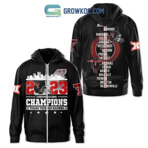 Texas Tech Red Raiders 2023 Independence Bowl Champions Hoodie Shirts Black Version