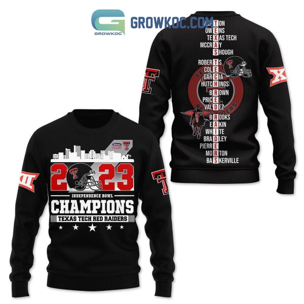 Texas Tech Red Raiders 2023 Independence Bowl Champions Hoodie Shirts Black Version