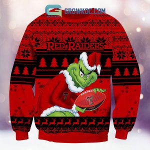 Texas Tech Red Raiders Grinch NCAA Christmas Ugly Sweater