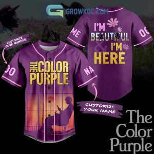 The Color Purple I Am Beautiful Personalized Baseball Jersey