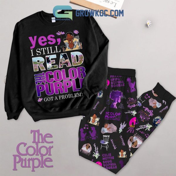 The Color Purple I Still Read Fleece Pajamas Set Long Sleeve