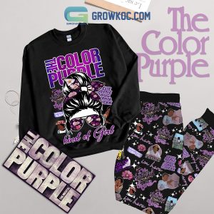 The Color Purple Kind Of Girl Fleece Pajamas Set Long Sleeve