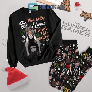 The Hunger Games Only Snow I Want Fleece Pajamas Set Long Sleeve