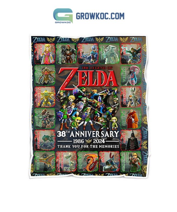 The Legend Of Zelda 38th Anniversary The Memories Fleece Blanket Quilt