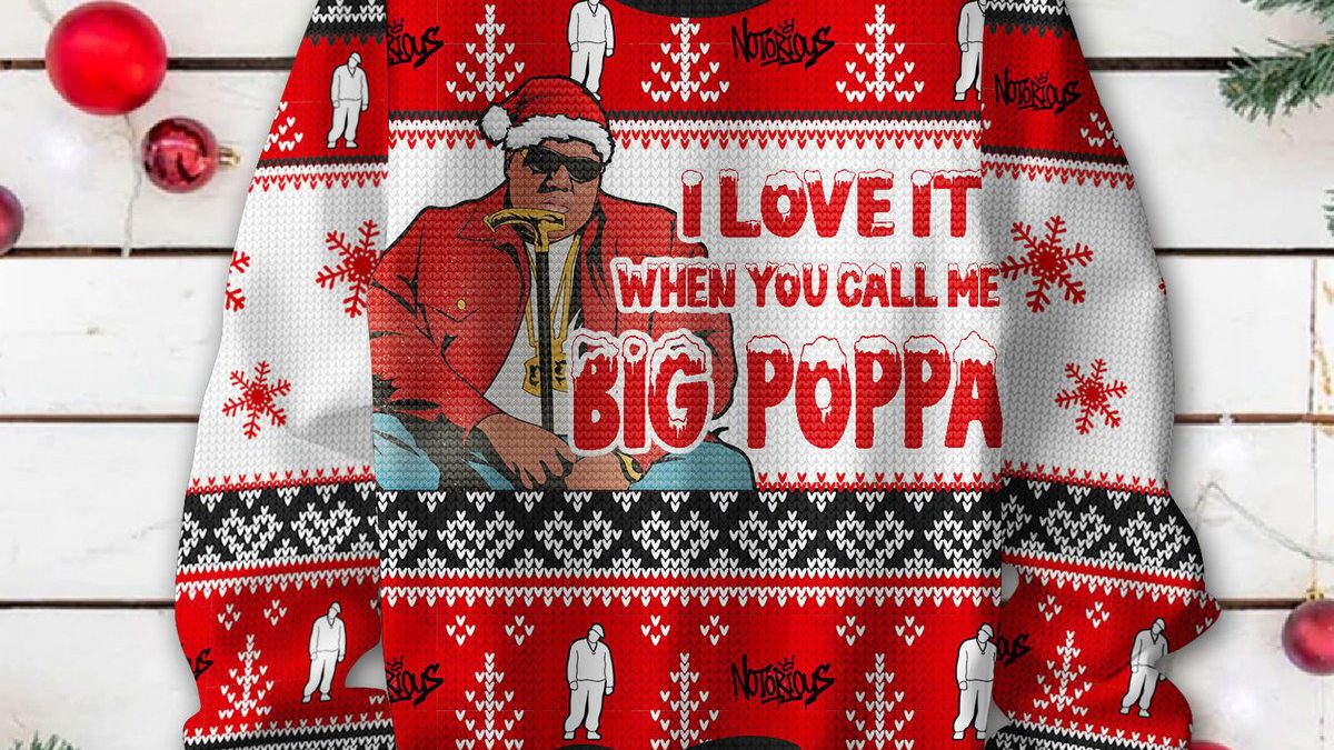 Notorious big clearance ugly christmas sweater