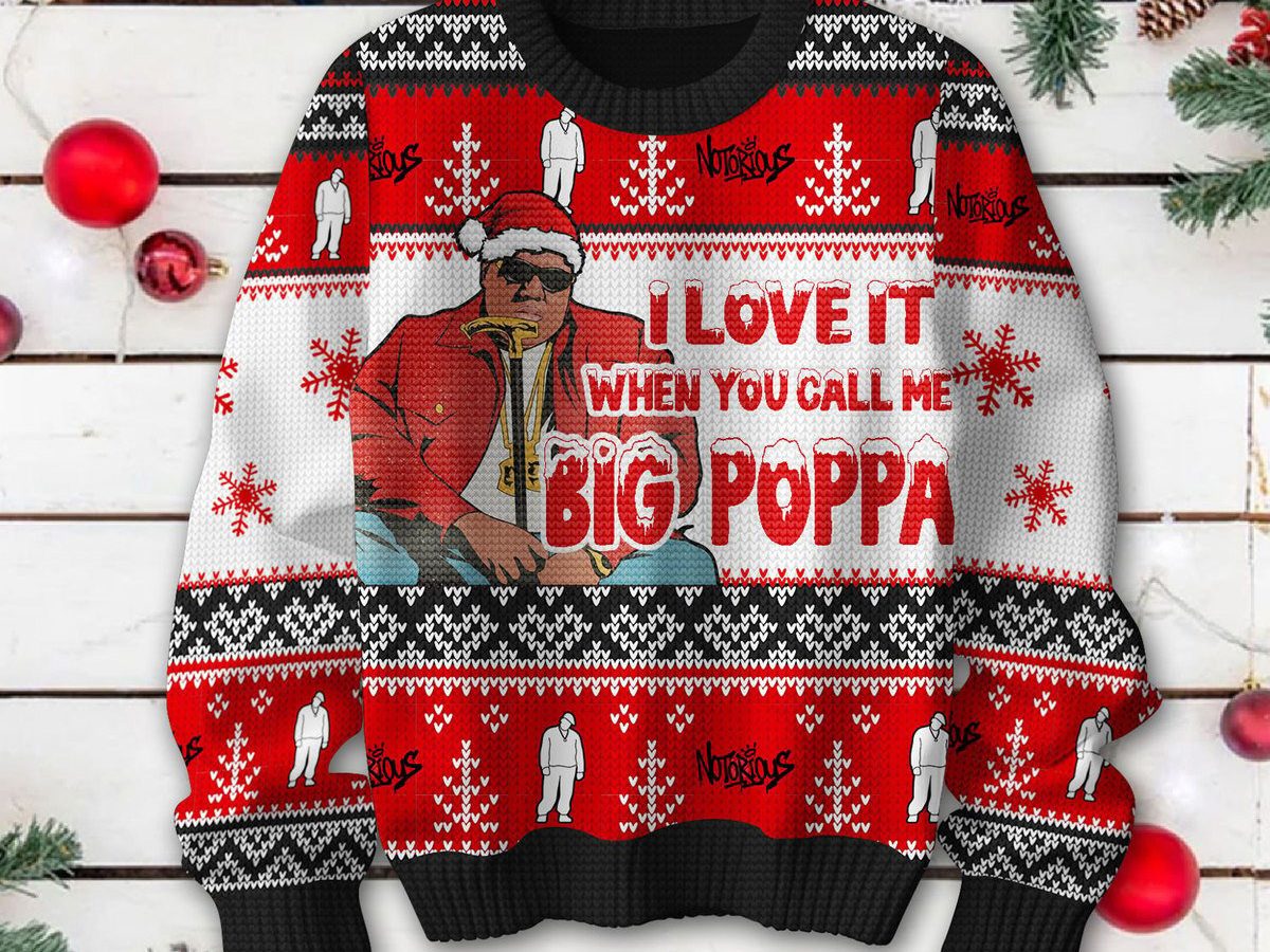 Notorious big sales xmas sweater