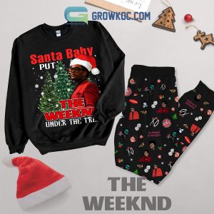 The Weeknd Under The Tree Christmas Fleece Pajamas Set Long Sleeve