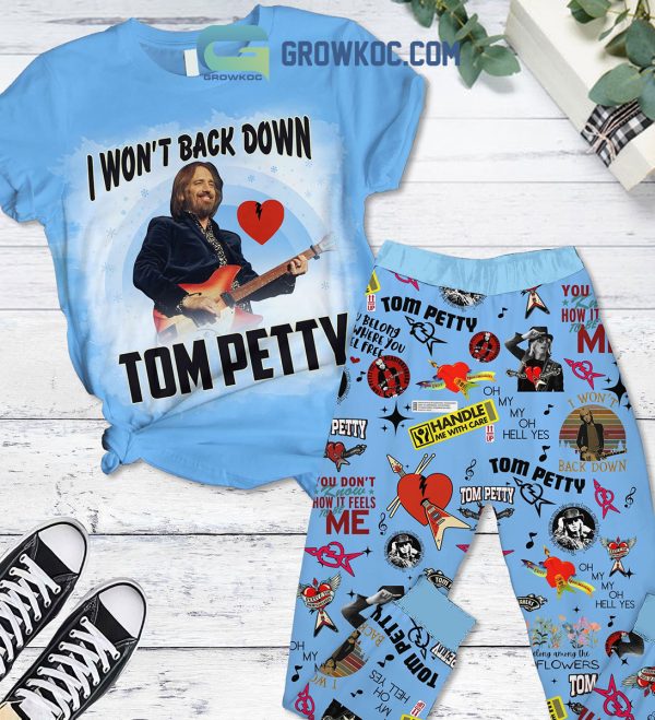 Tom Petty I Won’t Back Down Fleece Pajamas Set
