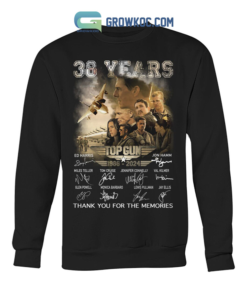 Top Gun US 38th Cruise Anniversary Navy T-Shirt Growkoc Tom 