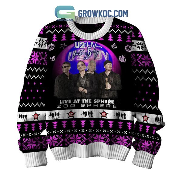 U2 Band Live At The Sphere Zoo Sphere Christmas Ugly Sweater