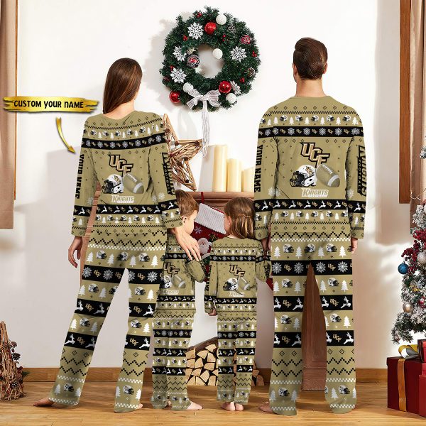 UCF Knights NCAA Team Christmas Personalized Long Sleeve Pajamas Set