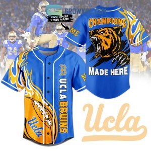 UCLA Bruins Champions Made Here Personalized Baseball Jersey