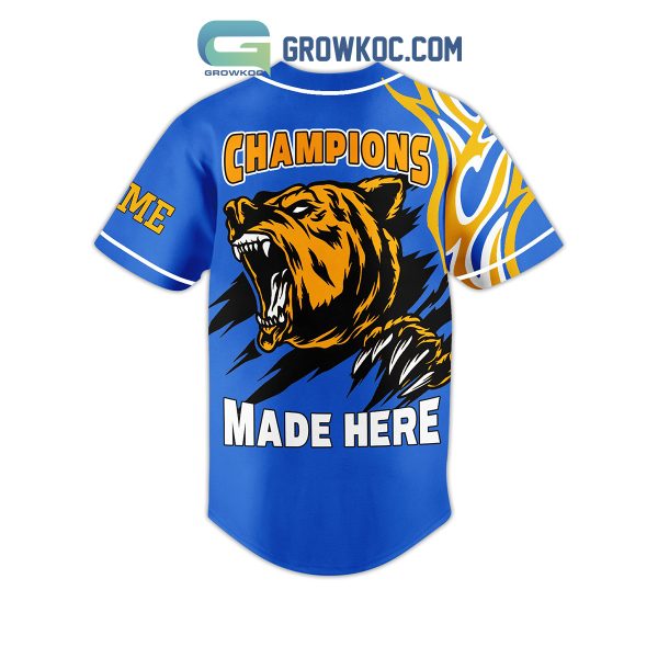 UCLA Bruins Champions Made Here Personalized Baseball Jersey