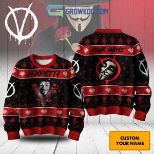 V For Vendetta Movies Christmas Personalized Ugly Sweater