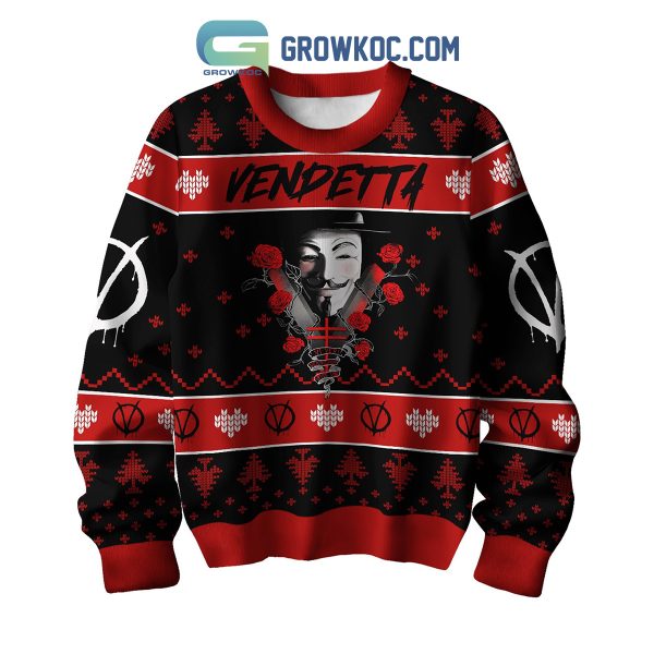 V For Vendetta Movies Christmas Personalized Ugly Sweater
