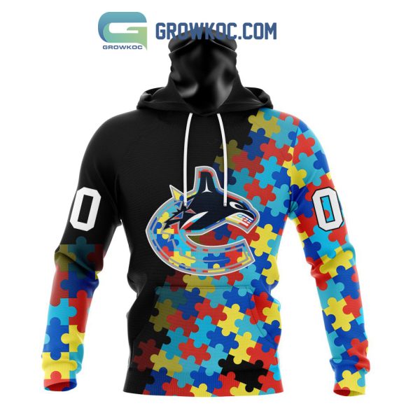 Vancouver Canucks Puzzle Design Autism Awareness Personalized Hoodie Shirts