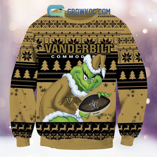 Vanderbilt Commodores Grinch NCAA Christmas Ugly Sweater