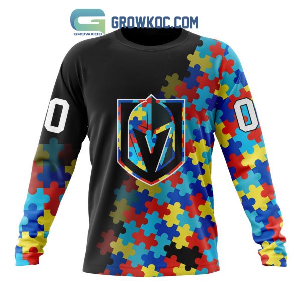 Vegas Golden Knights Puzzle Design Autism Awareness Personalized Hoodie Shirts