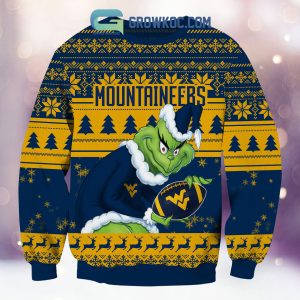 West Virginia Mountaineers Grinch NCAA Christmas Ugly Sweater