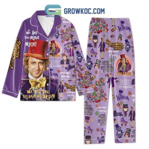 Willy Wonka Dreamer Of The Dreams Polyester Pajamas Set Purple Design