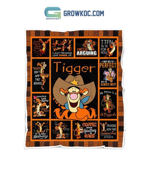 Winne The Pooh Tigger The Sheriff Done With This Fleece Blanket Quilt