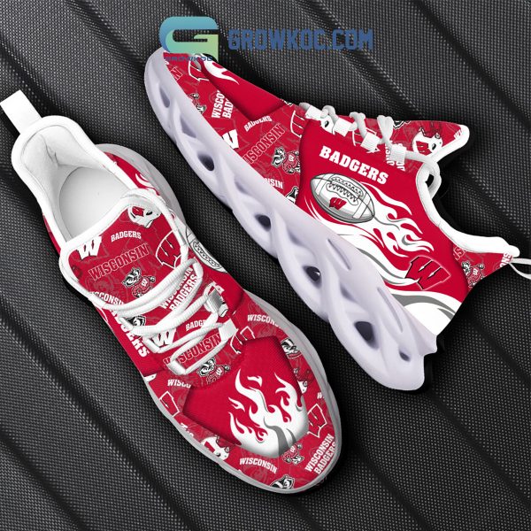 Wisconsin Badgers Fan Personalized Max Soul Sneaker