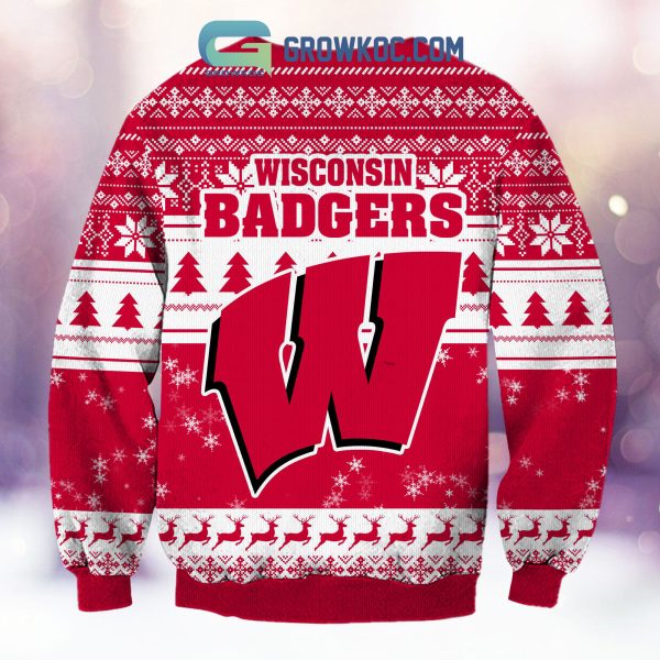 Wisconsin Badgers Grinch NCAA Christmas Ugly Sweater