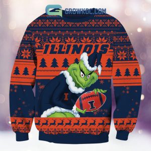 llinois Fighting Illini Grinch NCAA Christmas Ugly Sweater
