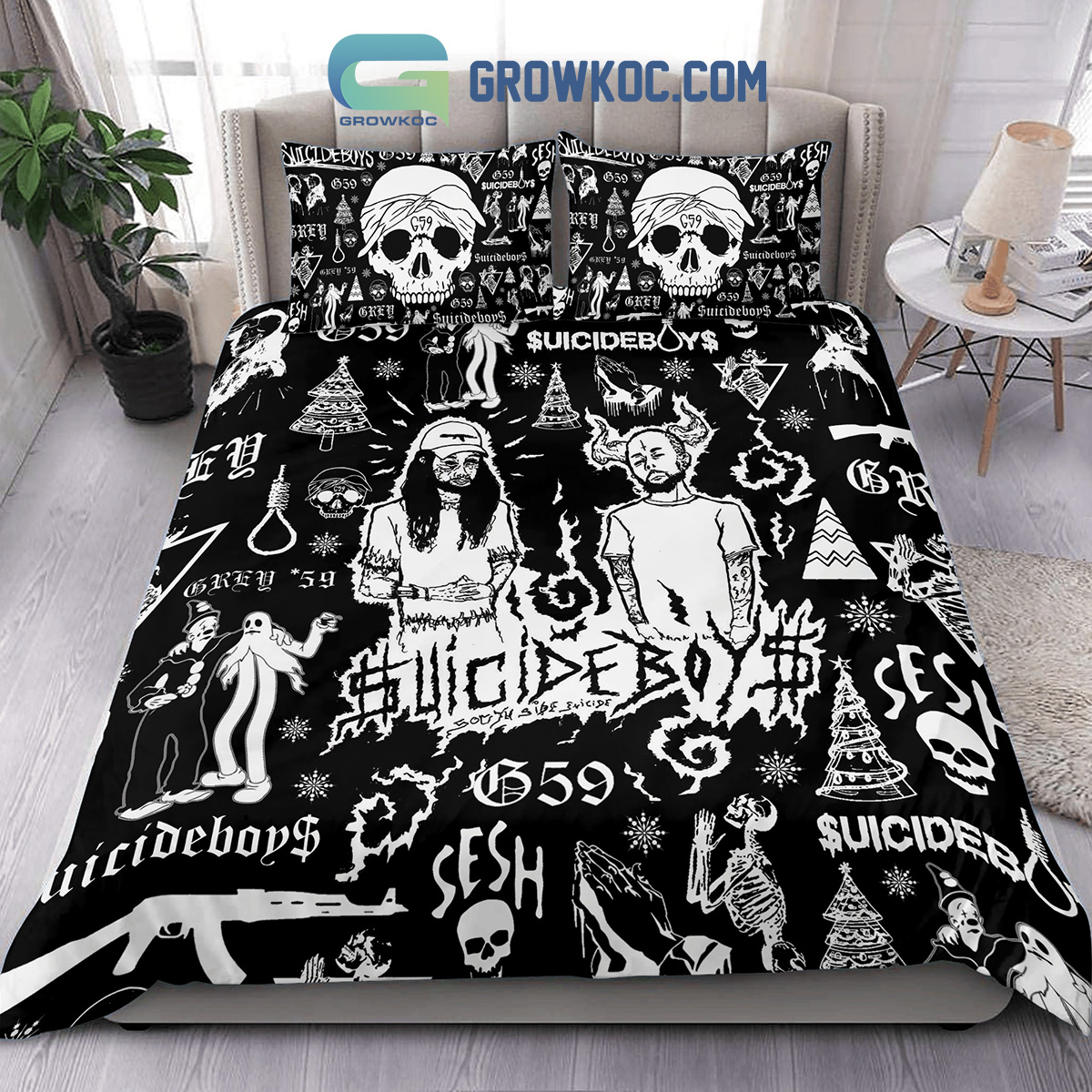Death Rock 3d Printed Bedding Set Duvet Covers & Pillow Cases